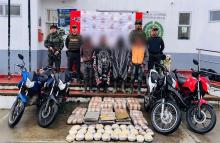 En el Tolima, Ejército captura a 4 integrantes del GAO residual, frente 57, que se movilizaban con 150 kilos de marihuana