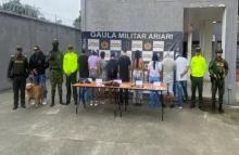 En Granada, Meta, Ejército y Policía capturaron a 9 sujetos: grupos de delincuencia organizada