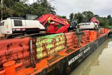 Fuerzas Militares inmovilizan maquinaria amarilla destinada para delitos ambientales en el litoral Pacífico nariñense