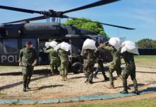 Ejército Nacional lleva ayuda humanitaria hasta el Guamo, Caquetá