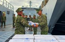 Armada de Colombia despliega sus capacidades para atender comunidades afectadas por invierno