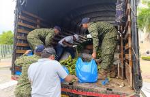 Se entregaron seis toneladas de alimentos a las familias afectadas por las fuertes lluvias en Cartagena.