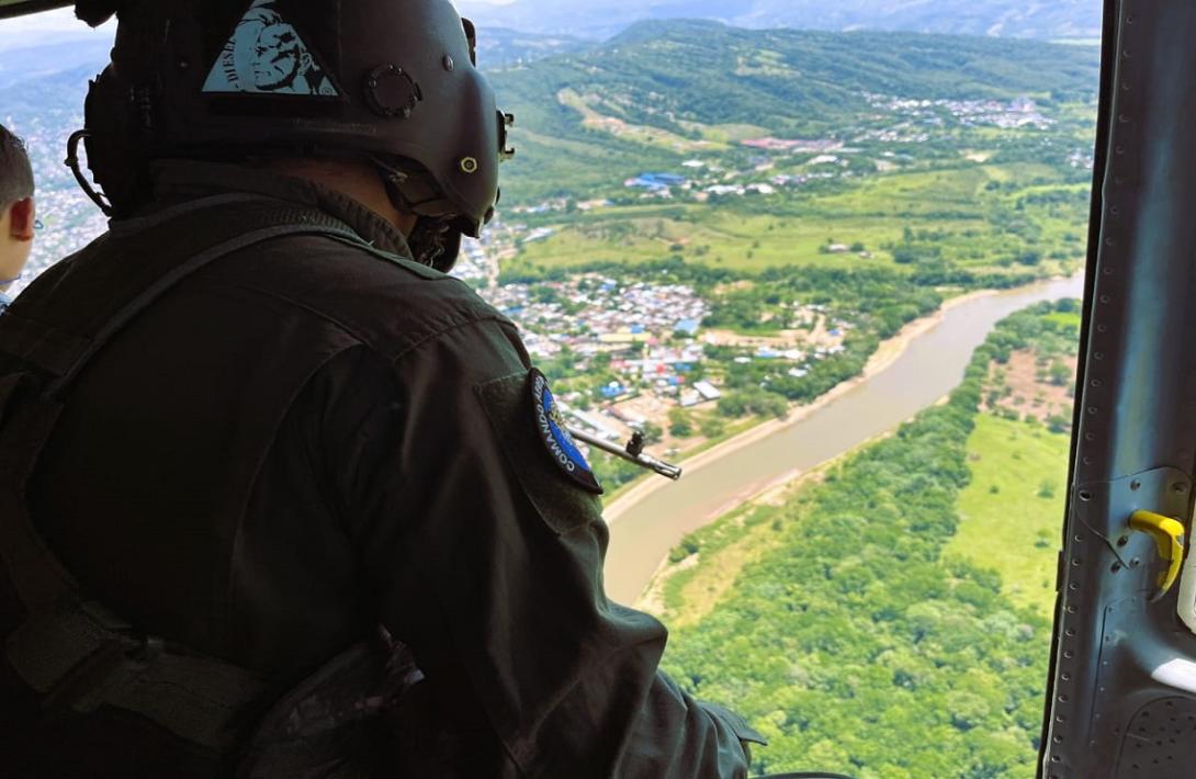 Vigilancia aérea sobre los principales afluentes del departamento del Caquetá