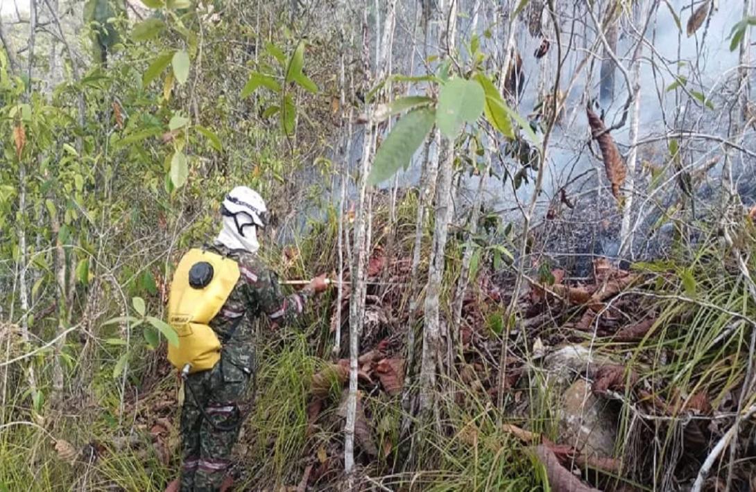 Ejército Nacional atiende incendio forestal en Carmen de Apicalá y Yumbo