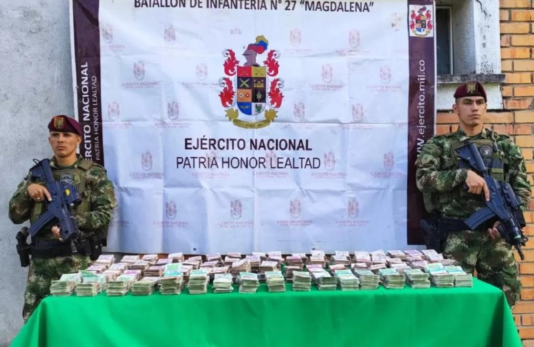 Ejército incautó 1.400 millones de pesos producto del narcotráfico