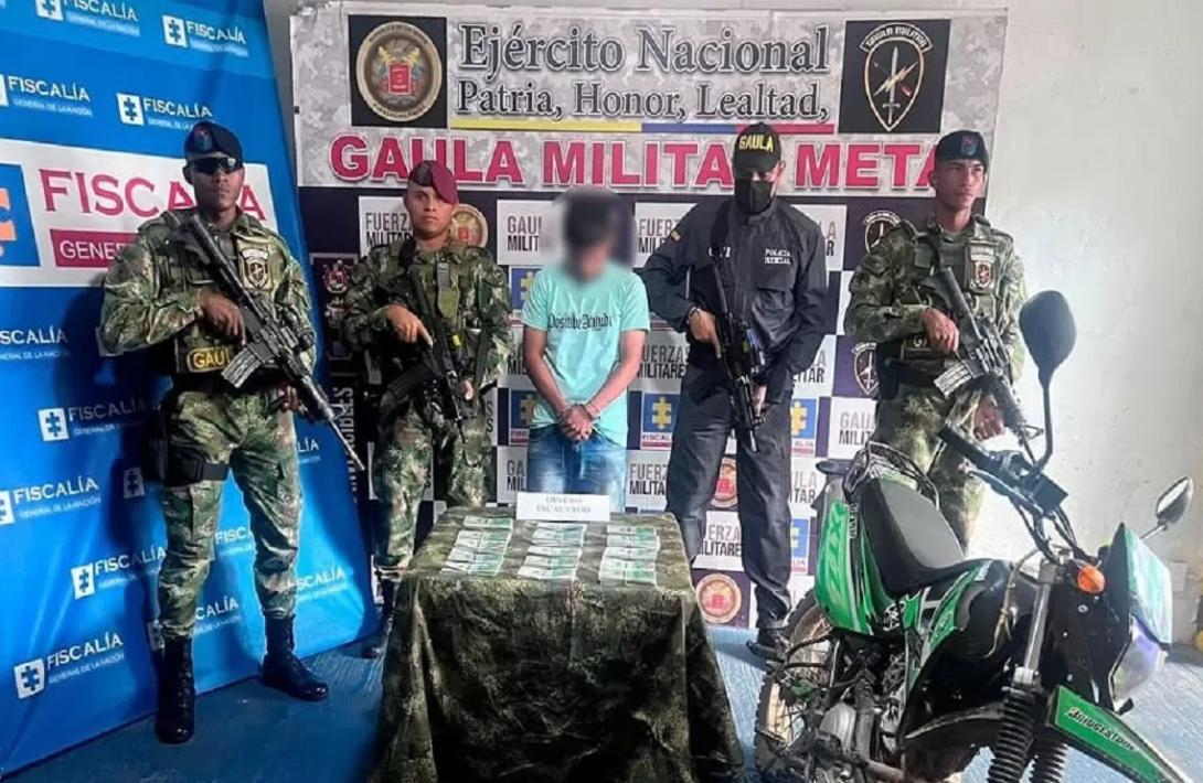 Ejército capturó a alias Fredy con 1.800 millones de pesos y desarticuló red de extorsión en el Meta