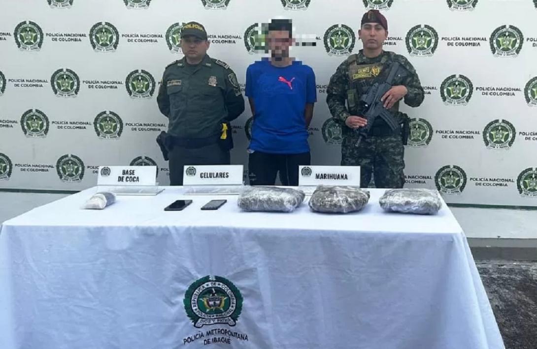 Ejército Nacional captura a hombre con 1.700 gramos de estupefacientes en Ibagué