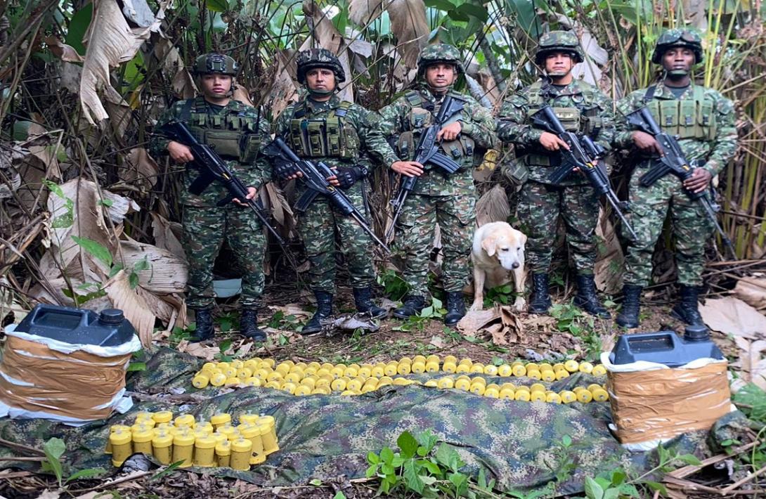 Los iban a instalar en Nariño: Fuerzas Militares neutralizan depósito ilegal con explosivos