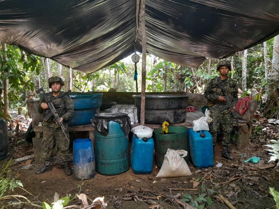 Golpe a economías ilícitas: Destrucción de seis laboratorios de cocaína en el Putumayo