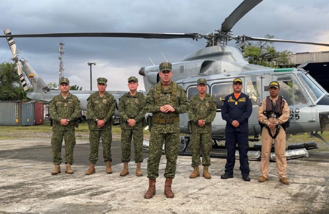 Comandante de la Armada de Colombia verifica dispositivos de seguridad en la región Pacífica