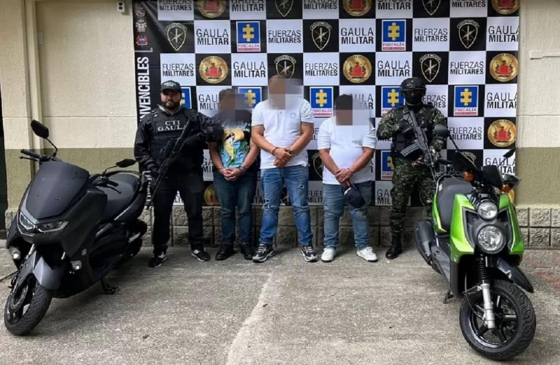 Capturados tres presuntos extorsionistas del grupo La Terraza, en Medellín