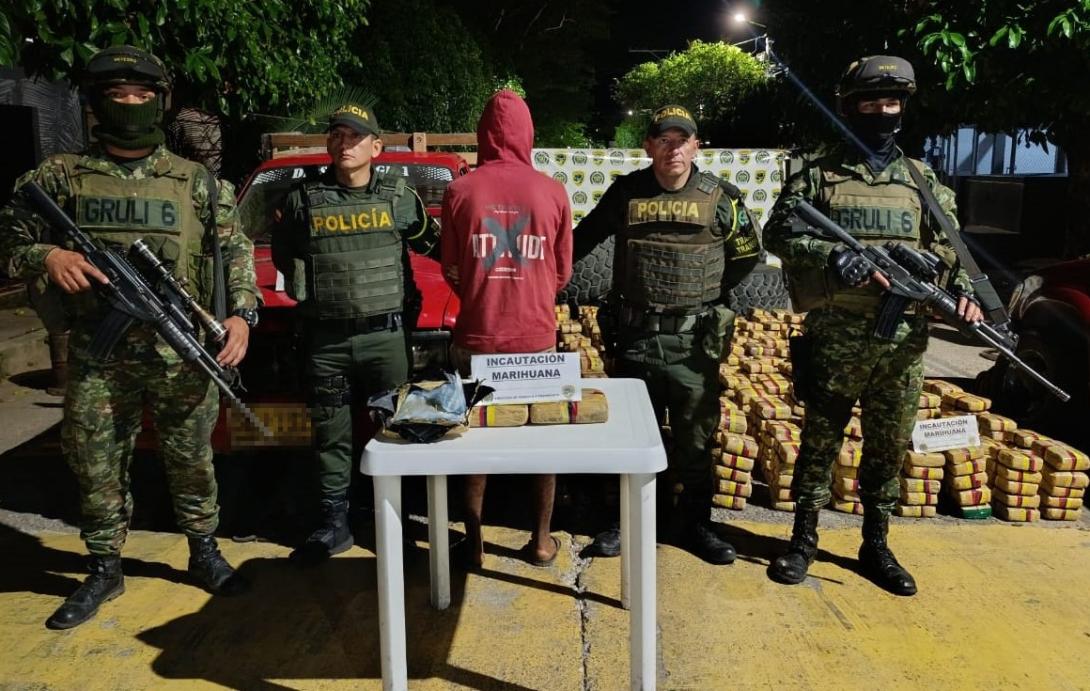 Con nueva técnica de camuflaje, redes del narcotráfico intentaron pasar por el Huila 745 kilos de marihuana