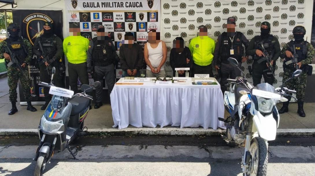 Cayó alias ‘Leo’, cabecilla de milicias al servicio de alias ‘Mordisco’, junto con explosivista responsable de atentados con drones en Popayán